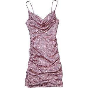 Hello Molly Pink Sequin Mini Dress